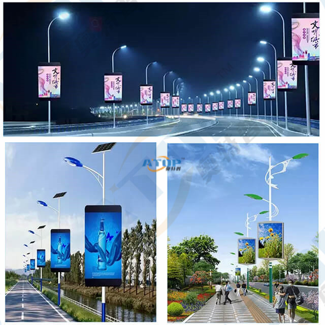 Straßenbeleuchtungspol-LED-Bildschirm